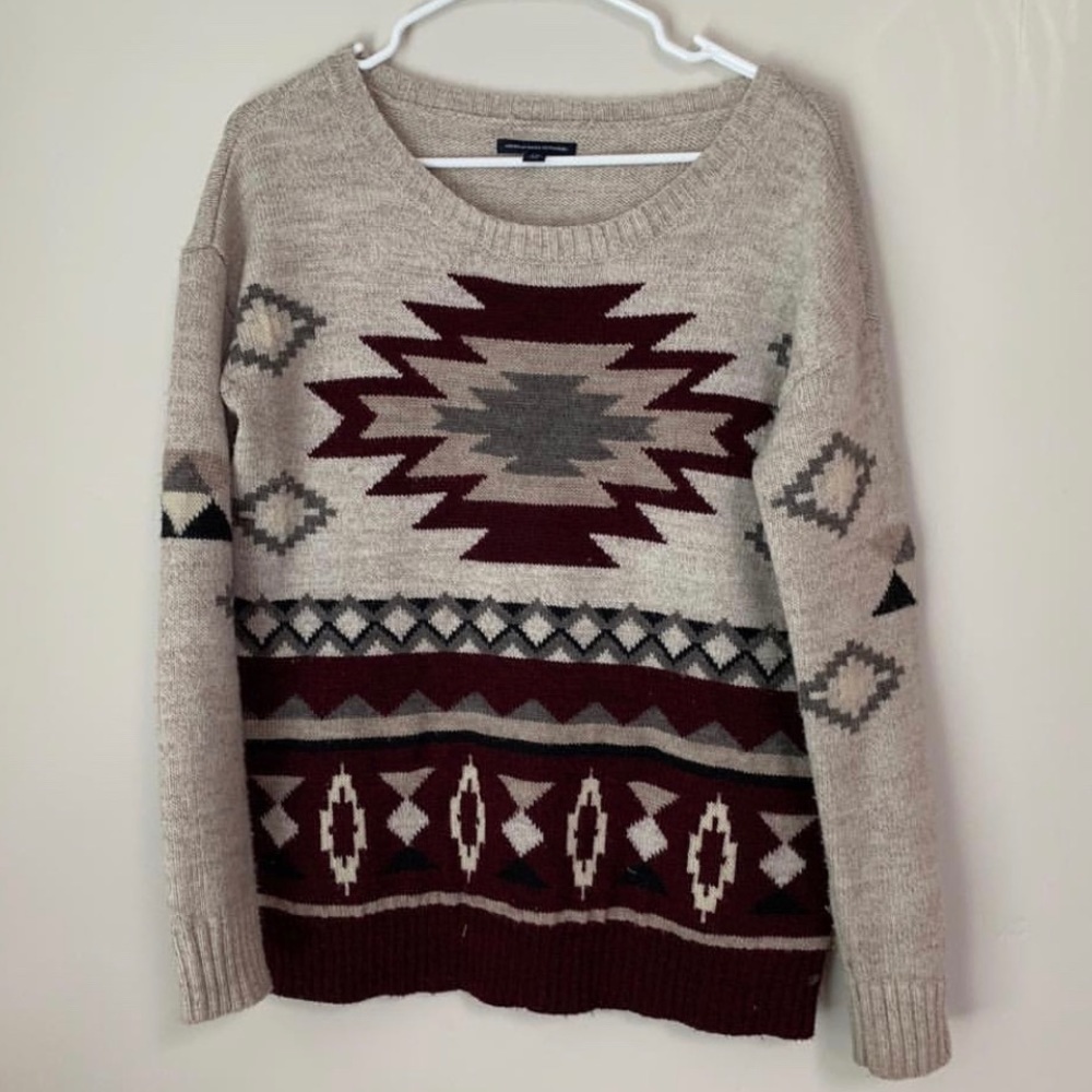 American Eagle Aztec Print Sweater
